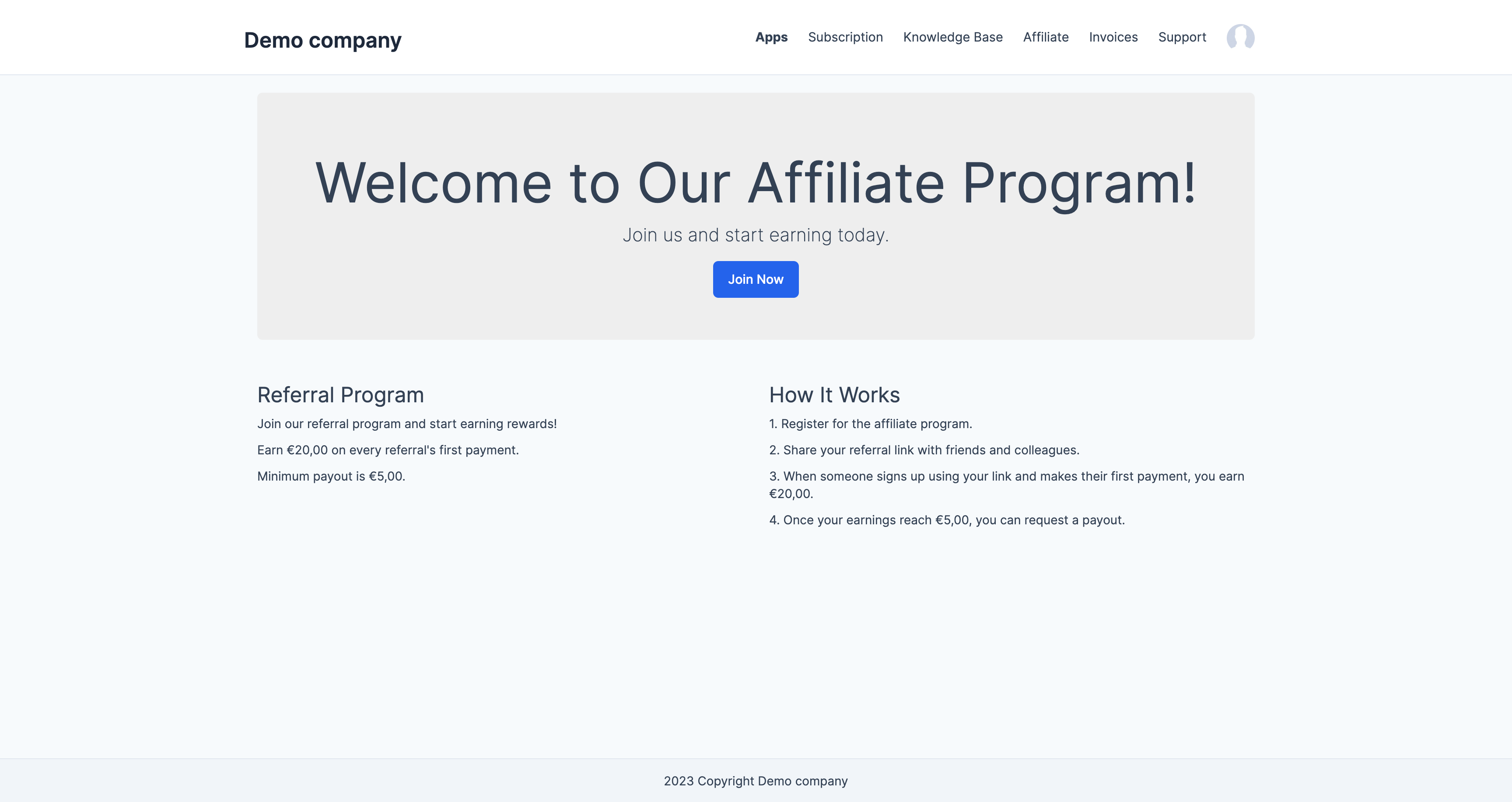 Join page
