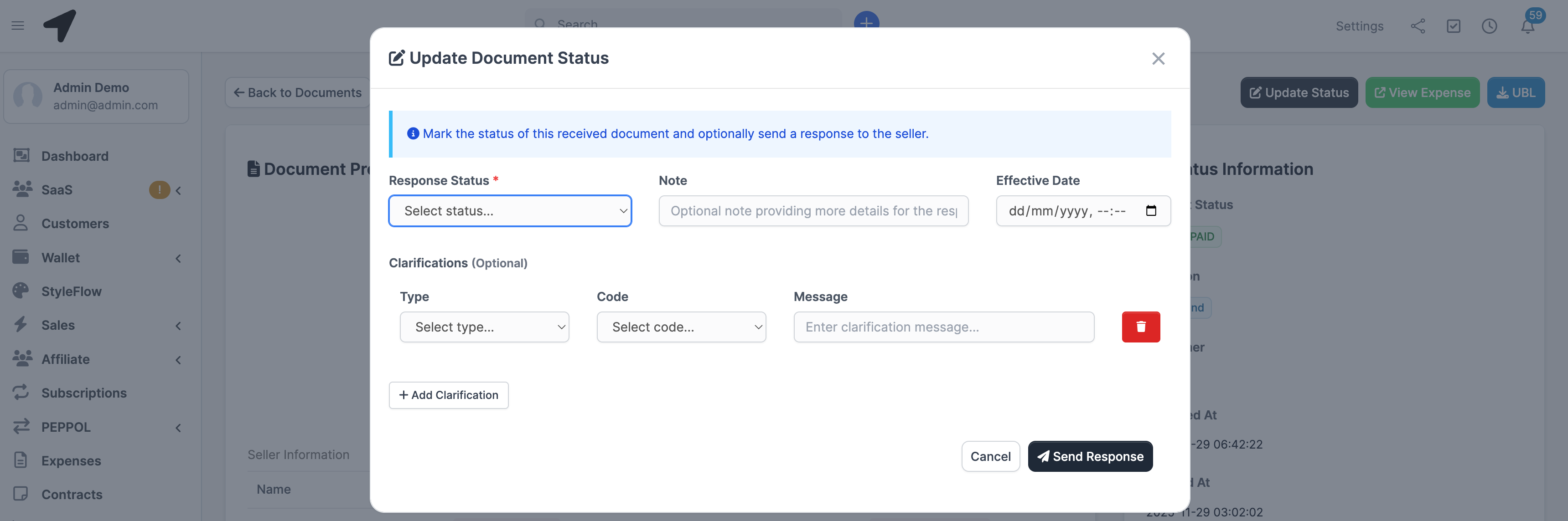 Document Status Updating